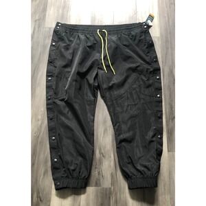 Black minimalist tear away basketball pants